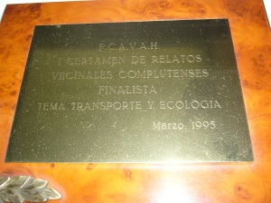 1995.- Finalista I Certamen Relatos Vecinales